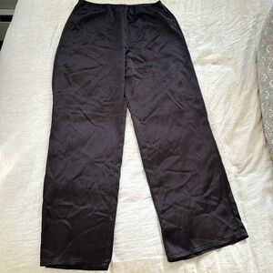 NWT Leset Barb Wide Leg Satin Pants Size Large Chocolate
